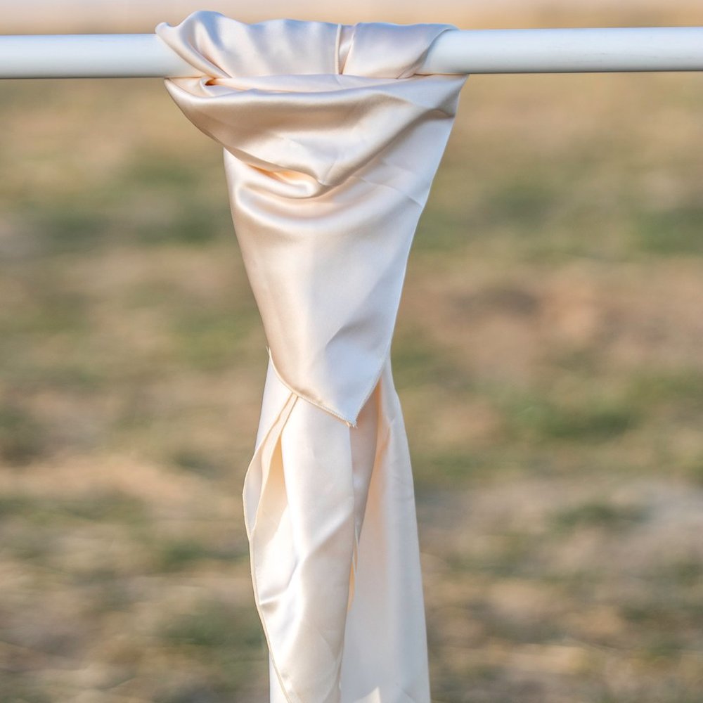 Cream Silk Wild Rag Scarf